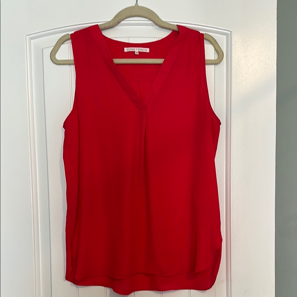 Violet & Claire Orange Tank Top Sleeveless